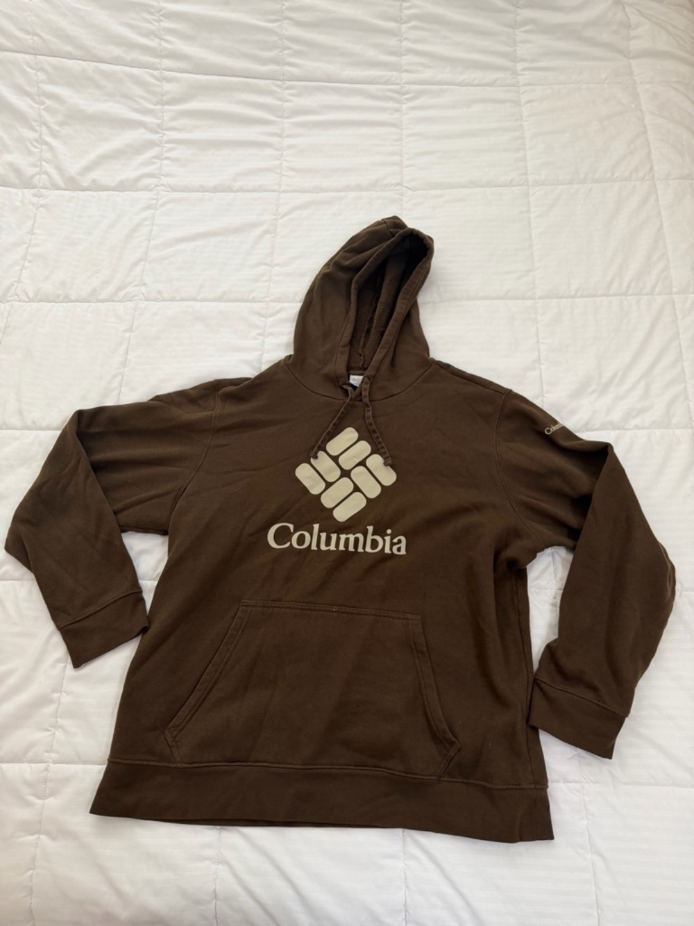 Columbia Brown Crewneck Logo Hoodie